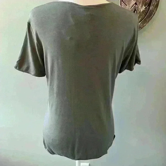 Armani Collezioni T-shirt size 12 gray/green color.  NWT from Neiman Marcus - Picture 6 of 10